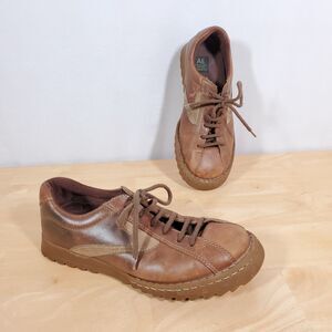 American Eagle Y2K Leather Oxford Shoes Men's Sz 8 EU 41 Brown Lace Up Womens 10